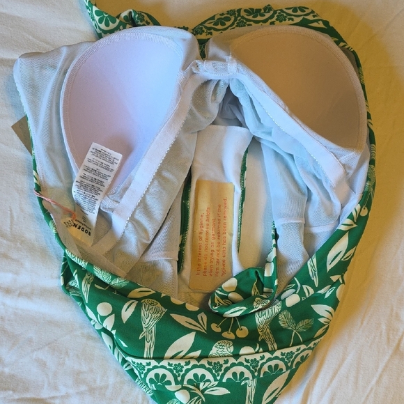 Boden Green Floral One Piece Swimsuit - Picture 6 of 7